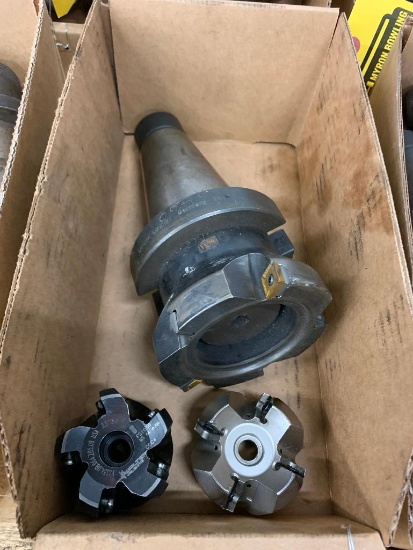 Cat 50 Taper Tool Holder w/ Assorted Face Mills