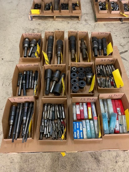 (14x) Boxes w/ Assorted Tap Drivers, Tap Collets & Taps