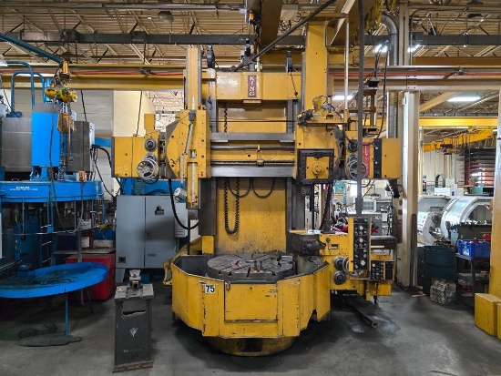 King Vertical Turret Lathe (VTL), High Column, 46" Chuck, 56" Swing, 60" Under Rails