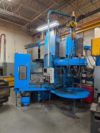 Shibaura Model TSN-13A CNC Vertical Turning Lathe, S/N 21, 49" Chuck, Swings 70", 49" Under Ram