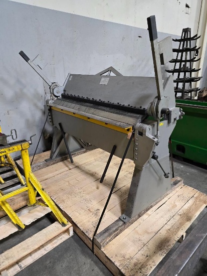 48" Pan & Box Brake, 12 Ga. Mild Steel, 1/2" Reverse Bend, S/N 5030077