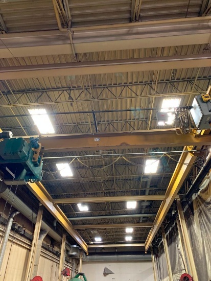 Bear 7.5-Ton Overhead Freestanding Bridge Crane w/ 7.5-Ton Electric Chain Hoist, w/ Pendant Control,