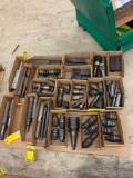 Pallet w/ Assorted Tool Holders, Drill Chucks, Shank Adaptors