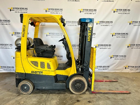 2017 Hyster 5,000-LB. Capacity Forklift, Model S50FT, S/N F187V08276R, LPG Gas, Non-Marking Cushion