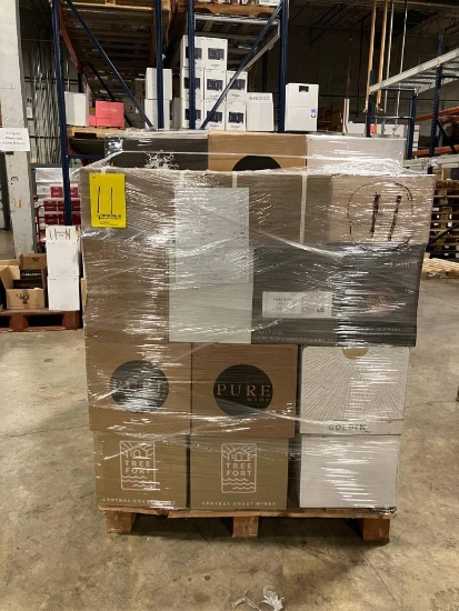 Pallet of Wine Consisting of Prescription Chardonnay 2021 0:3; Cigar Box Malbec 2019 0:6;