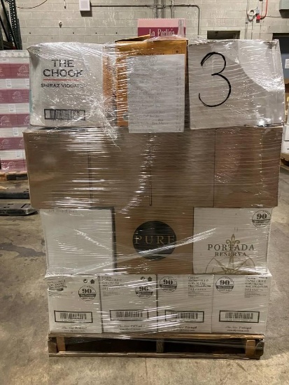 Pallet of wine containing Lapis Luna Chardonnay 2021 0:6; Bonny Doon Le Cigar Volant 0:1; Lapis Luna