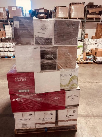 Pallet of Wine Consisting of Chilensis Reserve Malbec 2020 14:8; Castello D'Alba Reserve Duoro 8:6;