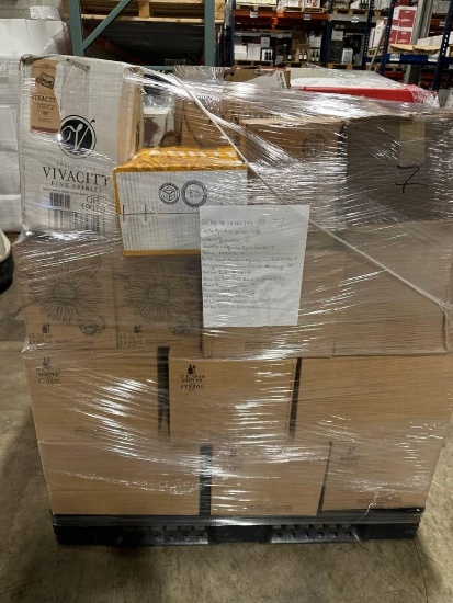 Pallet of Wine/Whiskey/Tequila Consisting of Kopke 40 y/o 12x375 0:33; Cape Fynbos Gin 0:218; Viva