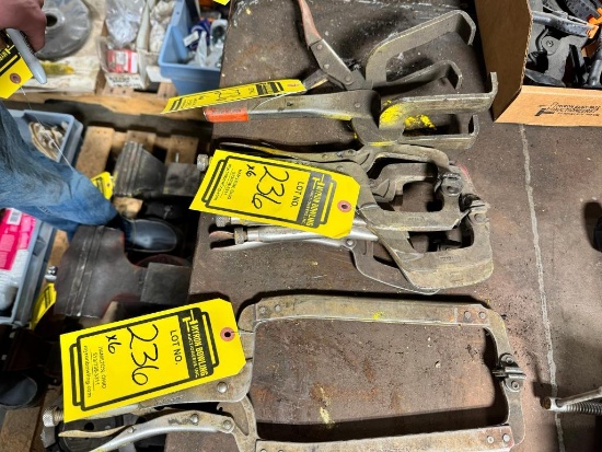 (6) Assorted Size Welding Clamps