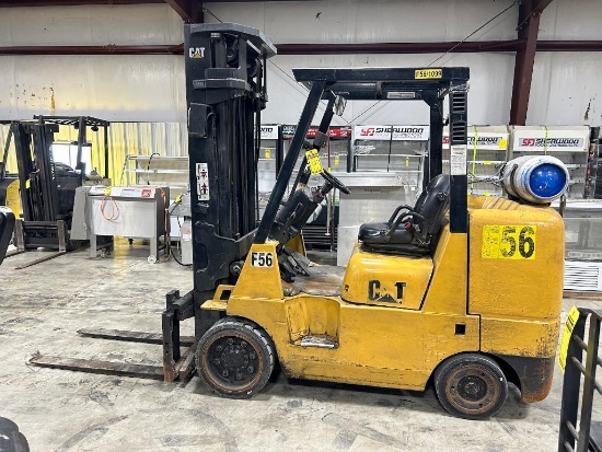 Caterpillar 10,000-LB. Capacity Forklift, Model GC45KSWB, S/N AT87A31099, LPG, Treaded Cushion