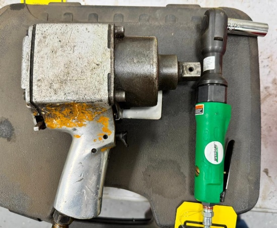 (1) Speadaire 3/8" Pneumatic Ratchet, Model 21AA64, (1) Pneumatic Impact Wrench