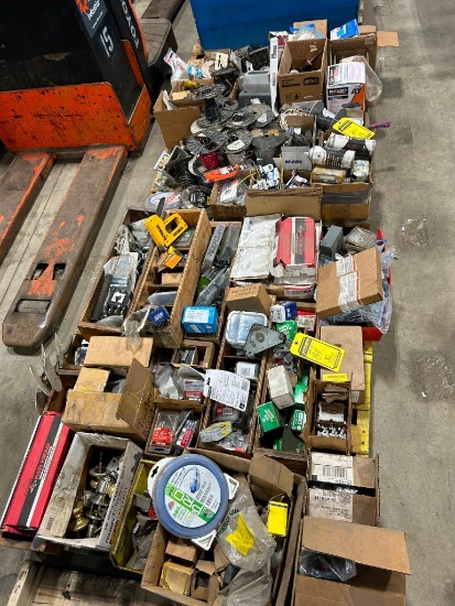 (2) Skids of Electrical Switches, Wire, Fasteners, Assorted Hardware, & More ($20 Loading fee will