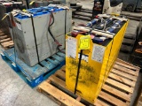 (2) 36-Volt Forklift Batteries: (1) 2022 Power Boss & (1) Enersys ($20 Loading fee will be added to