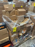 Skid of Assorted New, Clearance, & Return Items: Boots, Shoes Laces, Propper Clothes, & More ($20