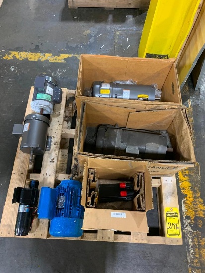 Pallet w/ Assorted Industrial Motors; up to 2-Hp, Allen-Bradley AC Servo Motor