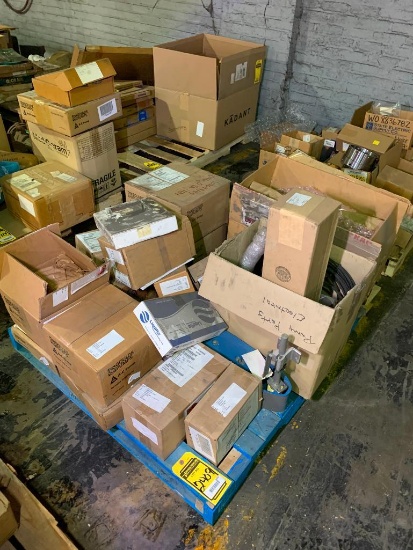 Pallet w/ Assorted Spare Parts; Goulds Pump Spares, Thermon TCM Controller & More