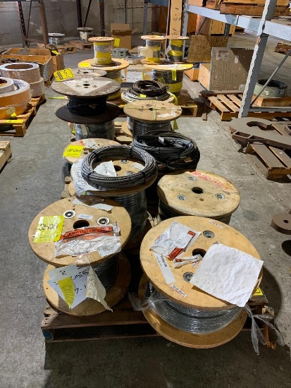 (4) Pallets w/ Assorted Spools Of Cable