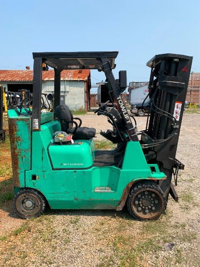 Mitsubishi 8,000 Lb. Capacity LPG Forklift, Model FGC40KSTC, S/N AF87B00103 (Parts Machine)