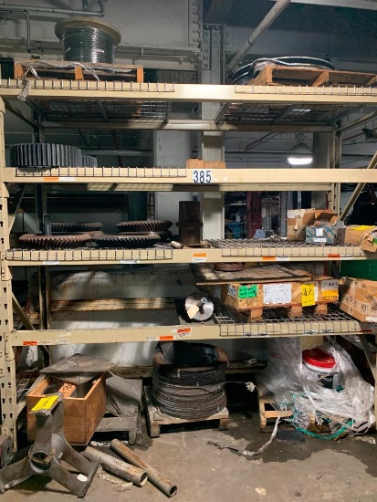 Assorted Spare Parts on Pallet Rack, Shelf Units, Pallet of Couplings