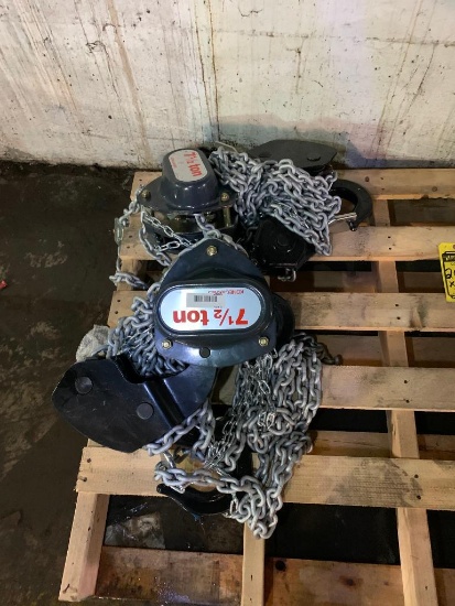 (2) (NEW) Kone Cranes 7-1/2-Ton Capacity Manual Crane Hoists