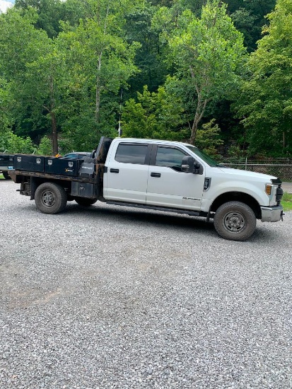 2019 Ford F-250 XL Flatbed Truck, Side Boxes, 6.7 L Power Stroke Turbo Diesel Engine, Automatic