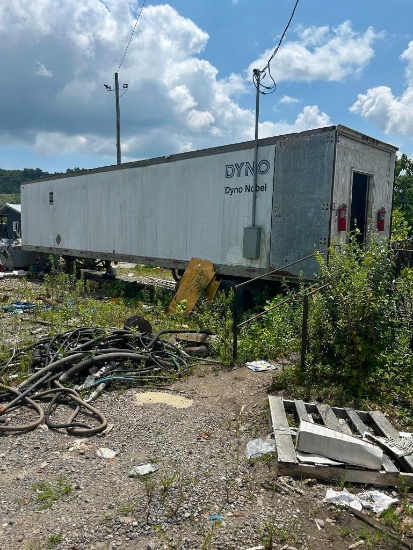 Fruehauf 48' T/A Van Trailer & Contents of Cat Crimper & Assorted Dies, Cat 16" Abrasive Cut Saw,