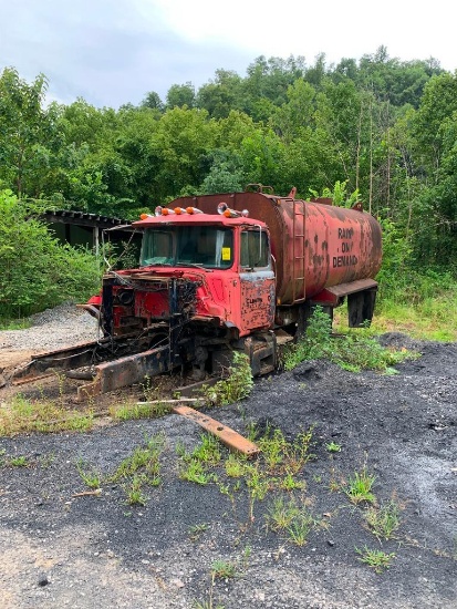 (4) Scrap Vehicles; Ford Water Truck, Freightliner FL70, 2009 International Sweeper Truck 4300 SBA &