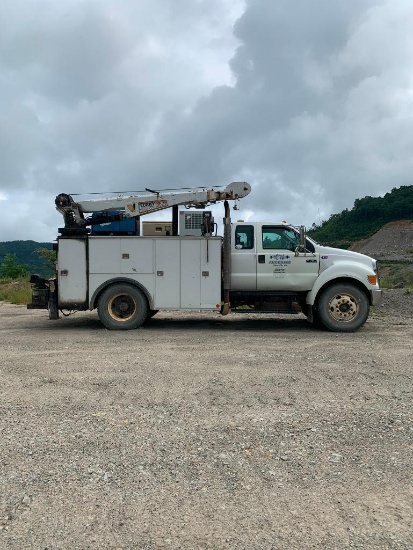 2008 Ford F-750 XL Super Duty Mechanics Truck, Manual Transmission, 100,967 Miles, VIN #
