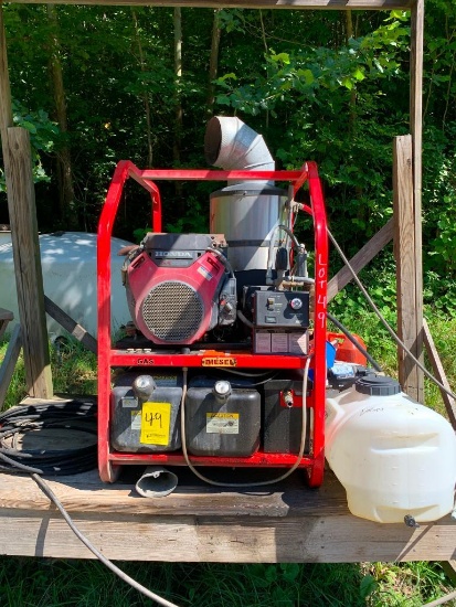 Hotsy Pressure Wash Station, Model HX5843R.2, 5.8 GPM, 4350 PSI, Honda Gx630 Engine, Holding Tanks