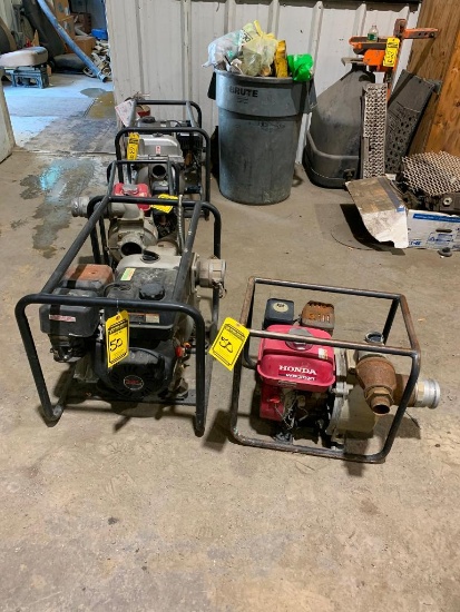 (4) Assorted Contractor Pumps & Assorted Intake / Discharge Hose (BIGGS OFFICE LOCATION - 23956