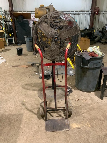 Pedestal Fan & 2-Wheel Dolly (BIGGS OFFICE LOCATION - 23956 KY-194, Phyllis, KY 41554; Coordinates: