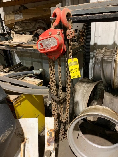 Coffing 3-Ton Capacity Manual Chain Hoist (BIGGS OFFICE LOCATION - 23956 KY-194, Phyllis, KY 41554;