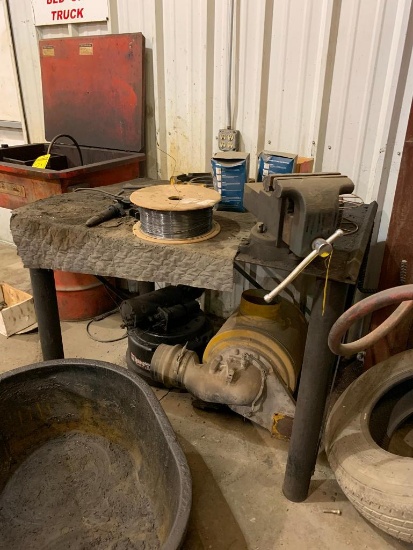 (2) Steel Tables, Wilton 8" Bench Vise, Assorted Gang Boxes (BIGGS OFFICE LOCATION - 23956 KY-194,