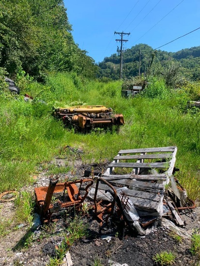 Scrap Lot; Caterpillar Parts, Engines, Burnt Service Truck, Other Service Truck (BIGGS OFFICE