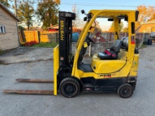 2016 Hyster S50FT 5,000 Lb. Capacity Forklift, S/N H187V06425P, 189" Lift Height, 3-Stage Mast, 60"