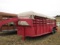 20' Canvas Top Red Stock Trailer Goose Neck Tandem Axle