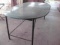 Glass Top Table with Metal Base