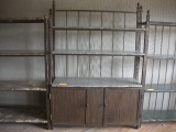 3 Shelf Gray Marble Rack with under Cabinet 19