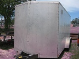 16' Cargo Mate Enclosed Tandel axel trailer TX Tag 193-440J VIN 5NHUEH628GY071336 Rear Ramp Door