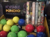 Boxes Cardwallets and poncho balls