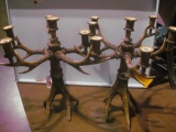 Antler candle holders