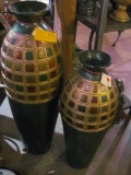 Large Vases Green and gold