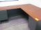 L- Shape Desk Lateral File Book Case and Small Desk with over shelf