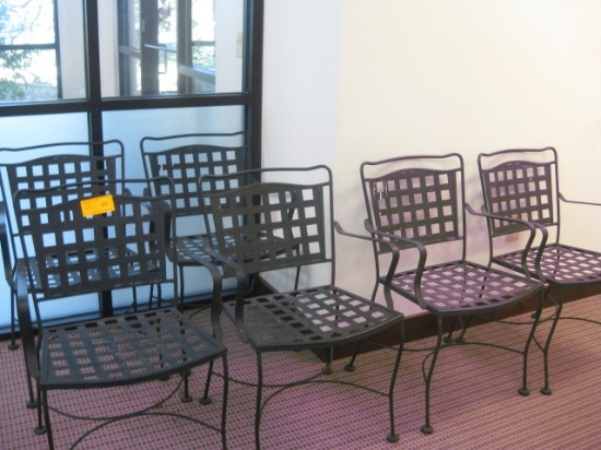 6 Metal Patio Chairs