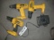 3 DeWalt Drills with charger no batteries