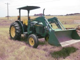 John Deere Model 5205 with 521 Loader with Sync Reverser 746 hours