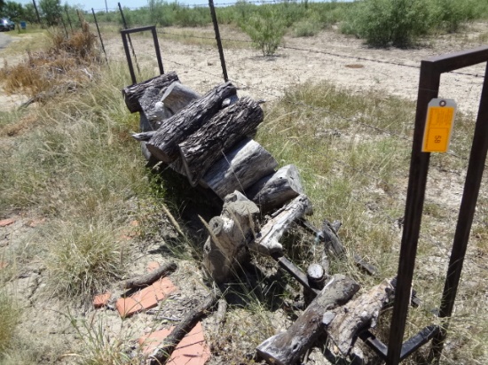 2 Wood Racks and 2 Trash Cans