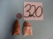 Authentic Pair of Transitional Paleo Dalton Points Indian Artifact Arrowheads ( 2 x $ )