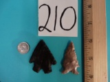 Authentic Texas Frio and Montell Points Indian Artifact Arrowheads ( 2 x $ )