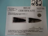 Authentic Dalton Point Trans-Paleo Indian Artifact Arrowhead with COA